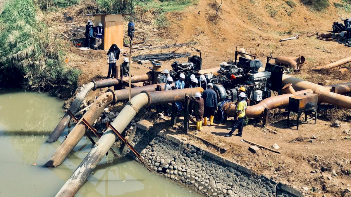 Pasokan Air Baku Mulai Normal Pasca Pompa Suplesy di Sungai Moncongloe Beroperasi