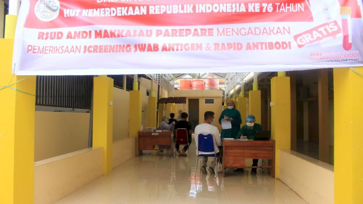 HUT RI ke-76, RSUD Parepare Layani Screening dan Testing Covid-19 Gratis