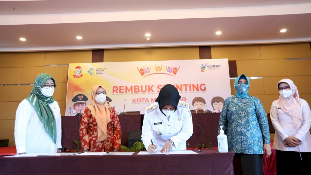 Wawali Fatmawati Rusdi Tandatangani Komitmen Bersama Percepat Penanganan Stunting di Kota Makassar