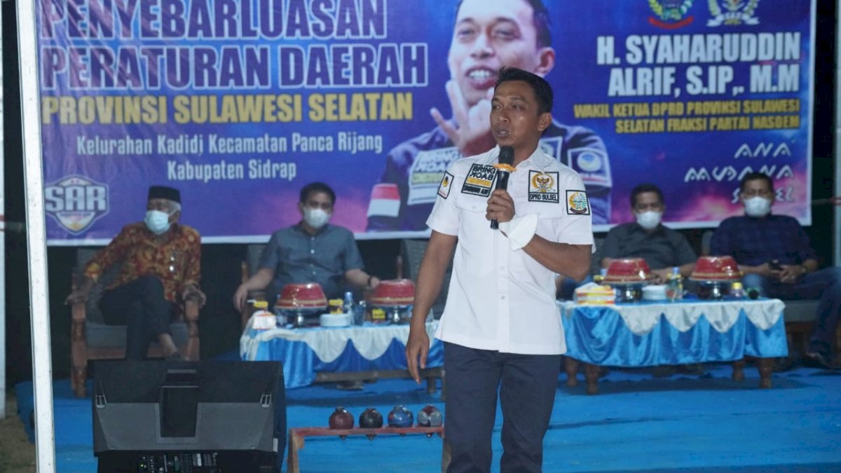 Wakil Ketua DPRD Sulsel Sosialisasi Perda Kepemudaan di Sidrap