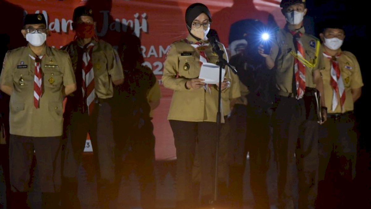 Bupati Indah Harap Anggota Pramuka Bantu Edukasi Prokes di Masyarakat