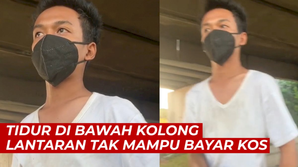 VIDEO: Viral, Seorang Pemuda Tidur Di Bawah Jembatan Lantaran Tak Bisa Bayar Uang Kos