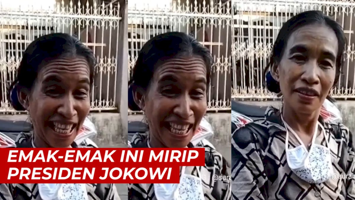 VIDEO: Emak-emak di Makassar Mirip Presiden Jokowi, Netizen: Mirip Banget