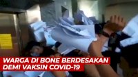 VIDEO: Warga di RSUD Bone Berdesakan Demi Vaksin Covid-19