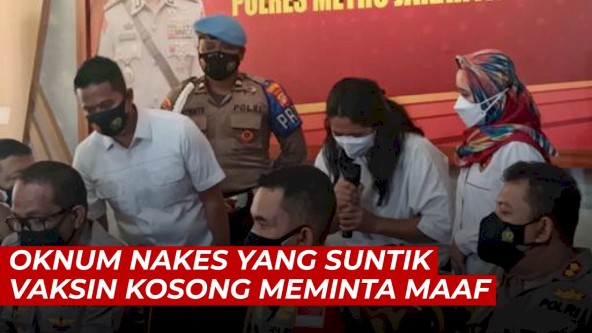 VIDEO: Oknum Nakes yang Suntik Vaksin Kosong Menangis Saat Meminta Maaf