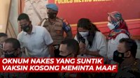 VIDEO: Oknum Nakes yang Suntik Vaksin Kosong Menangis Saat Meminta Maaf