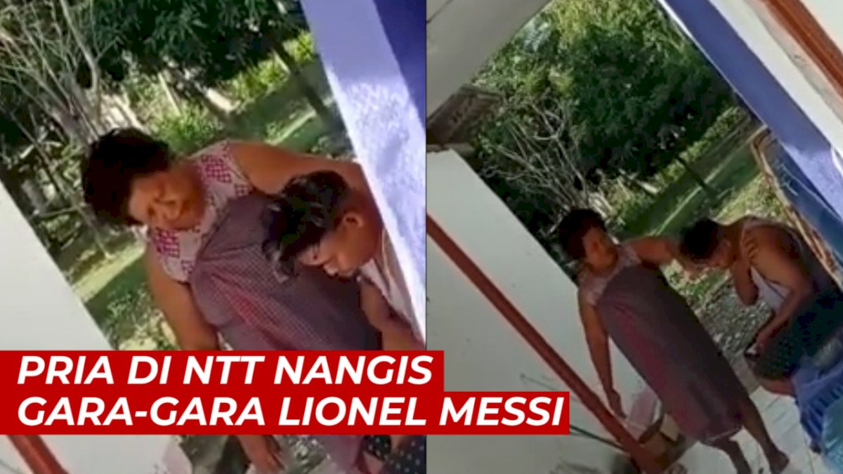 VIDEO: Pria di NTT Nangis Gara-gara Lionel Messi Tinggalkan Barcelona