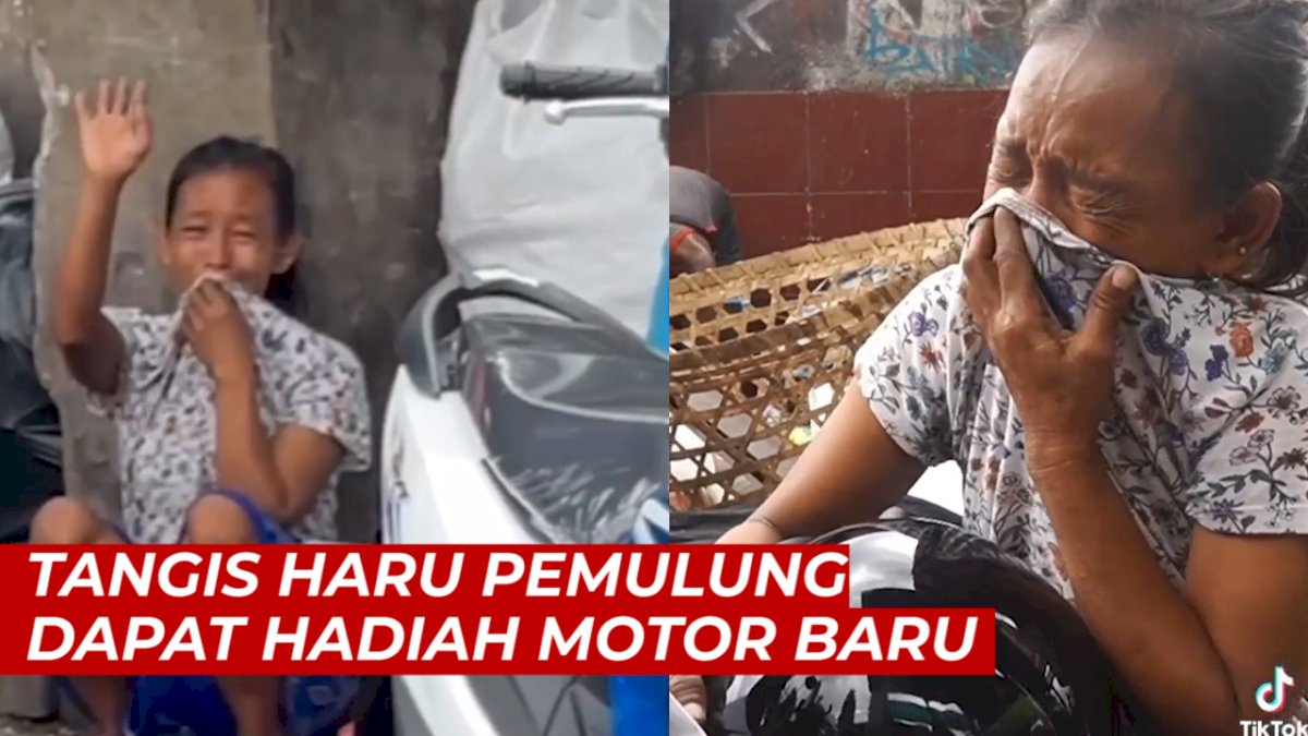 VIDEO: Tangis Haru Pemulung Dapat Hadiah Motor Baru dari Orang Tak Dikenal