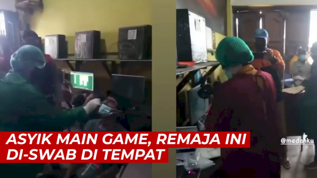 VIDEO: Asyik Main Game Online, Remaja Ini Di-Swab di Tempat