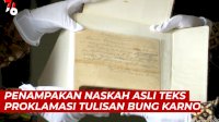 VIDEO: Penampakan Naskah Asli Teks Proklamasi Tulisan Bung Karno