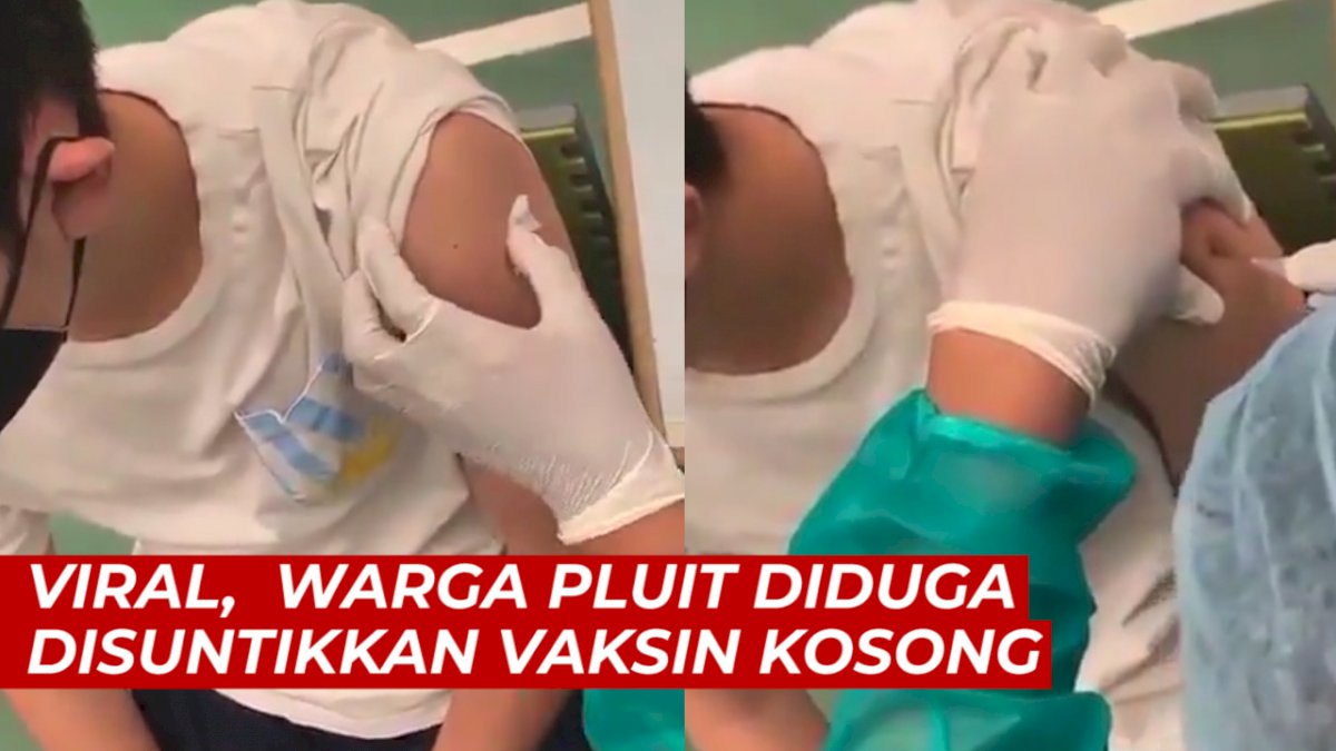 VIDEO: Viral, Warga Pluit Diduga Disuntikkan Vaksin Kosong