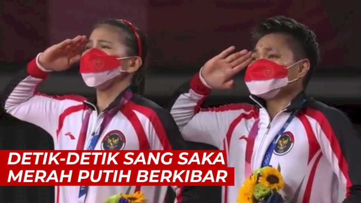 VIDEO: Momen Lagu Indonesia Raya dan Merah Putih Berkibar di Olimpiade Tokyo 2020