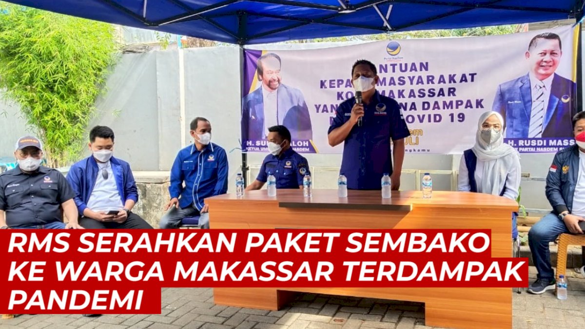 VIDEO: RMS Serahkan Paket Sembako ke Warga Makassar Terdampak Pandemi