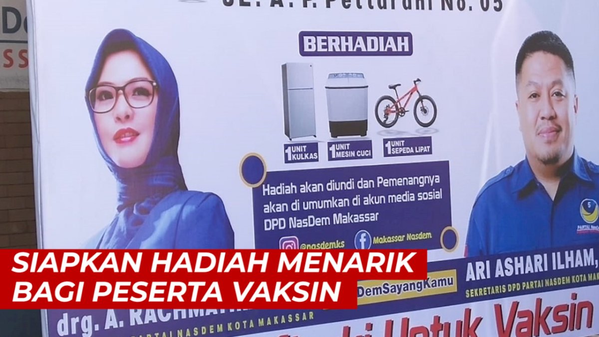 VIDEO: NasDem Makassar Siapkan Hadiah Menarik Bagi Peserta Vaksin