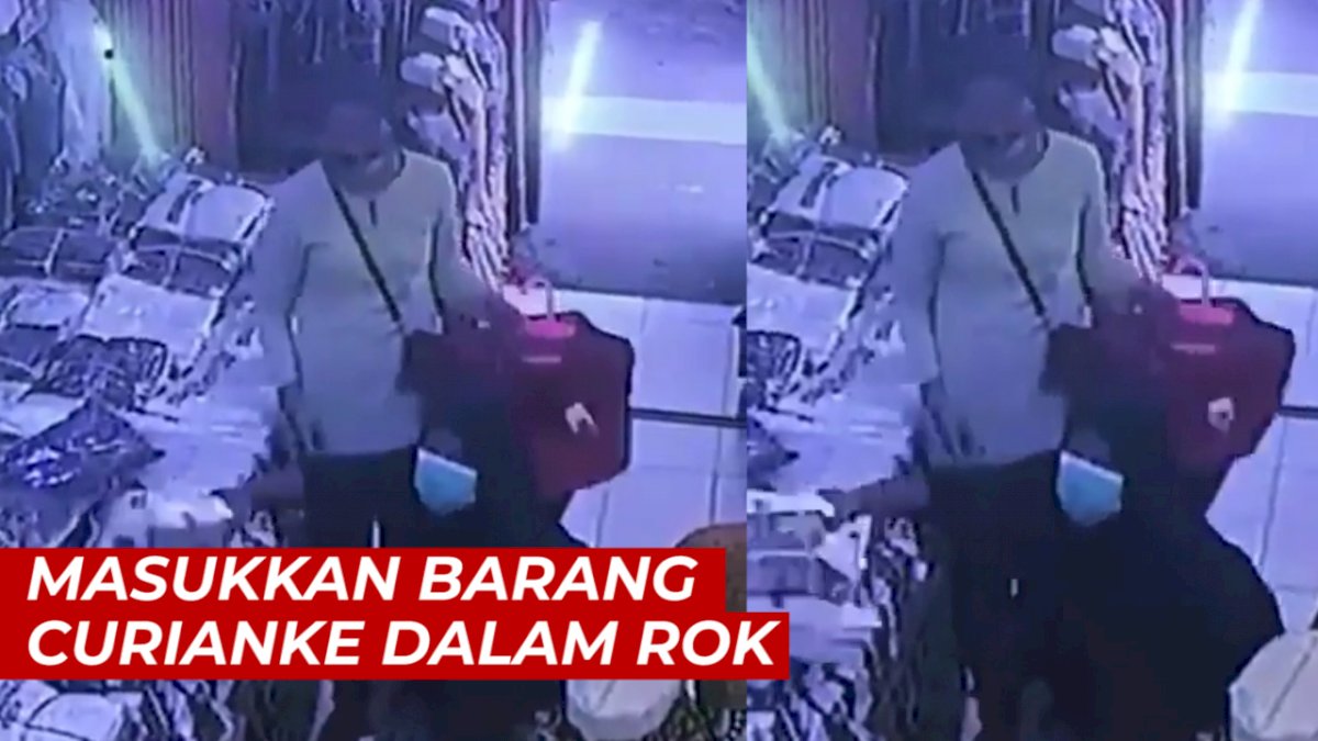 VIDEO: Wanita Ini Masukkan Barang Curian ke Dalam Rok, Aksinya Terekam CCTV