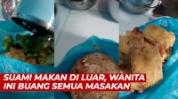 VIDEO: Kesal Lihat Suami Makan di Luar, Wanita Ini Buang Semua Masakan