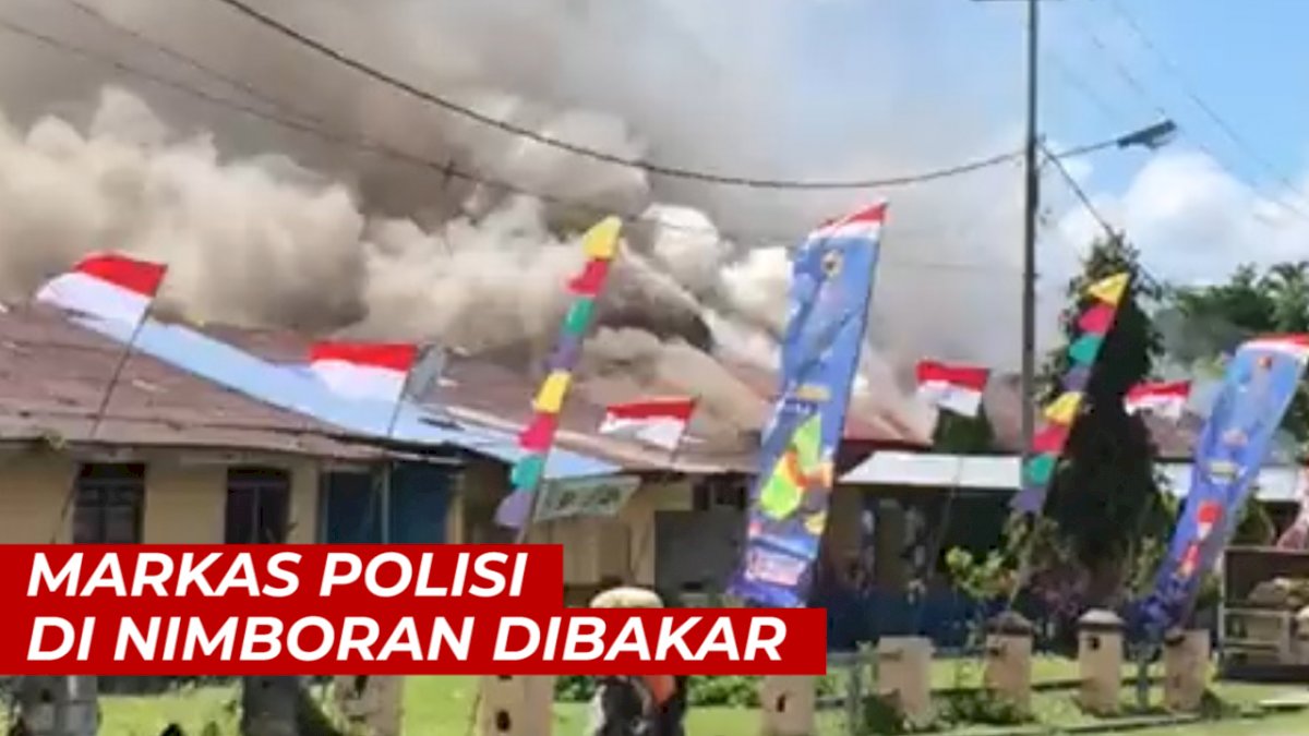 VIDEO: Markas Polisi di Nimboran Dibakar Massa