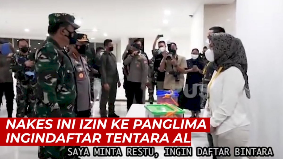 VIDEO: Nakes Wisma Atlet Izin ke Panglima TNI Ingin Jadi Tentara AL