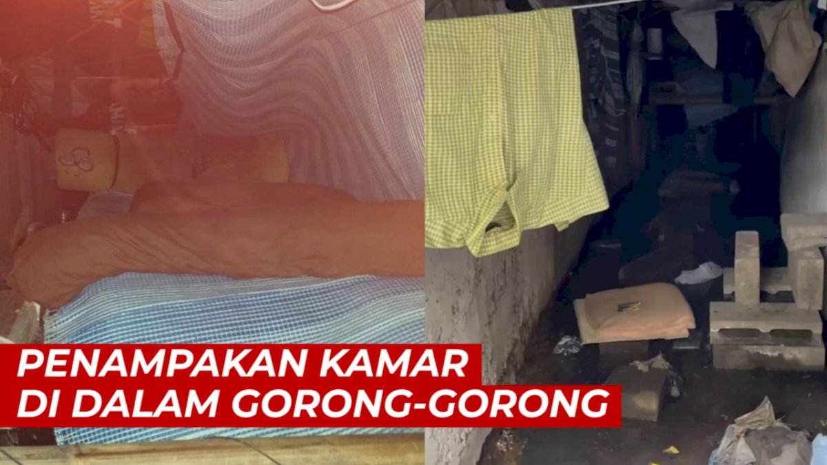 VIDEO: Penampakan ‘Kamar’ Di dalam Gorong-gorong, Ada Kasur dan Bantal Guling