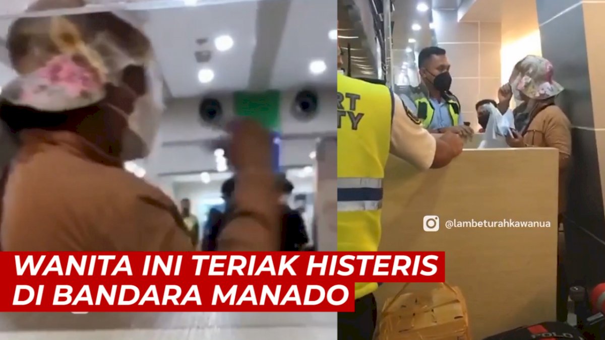 VIDEO: Viral, Wanita yang Mengaku Istri Kolonel Teriak Histeris di Bandara