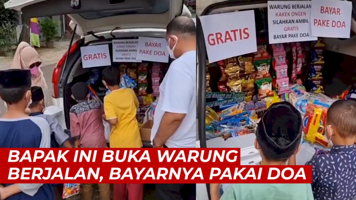 VIDEO: Bapak Ini Buka Warung Berjalan, Bayarnya Pakai Doa