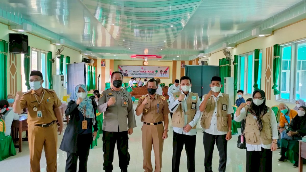 Pemkab Sidrap Ingatkan Tetap Terapkan Protokol Kesehatan Saat Launching Pekan Vaksinasi