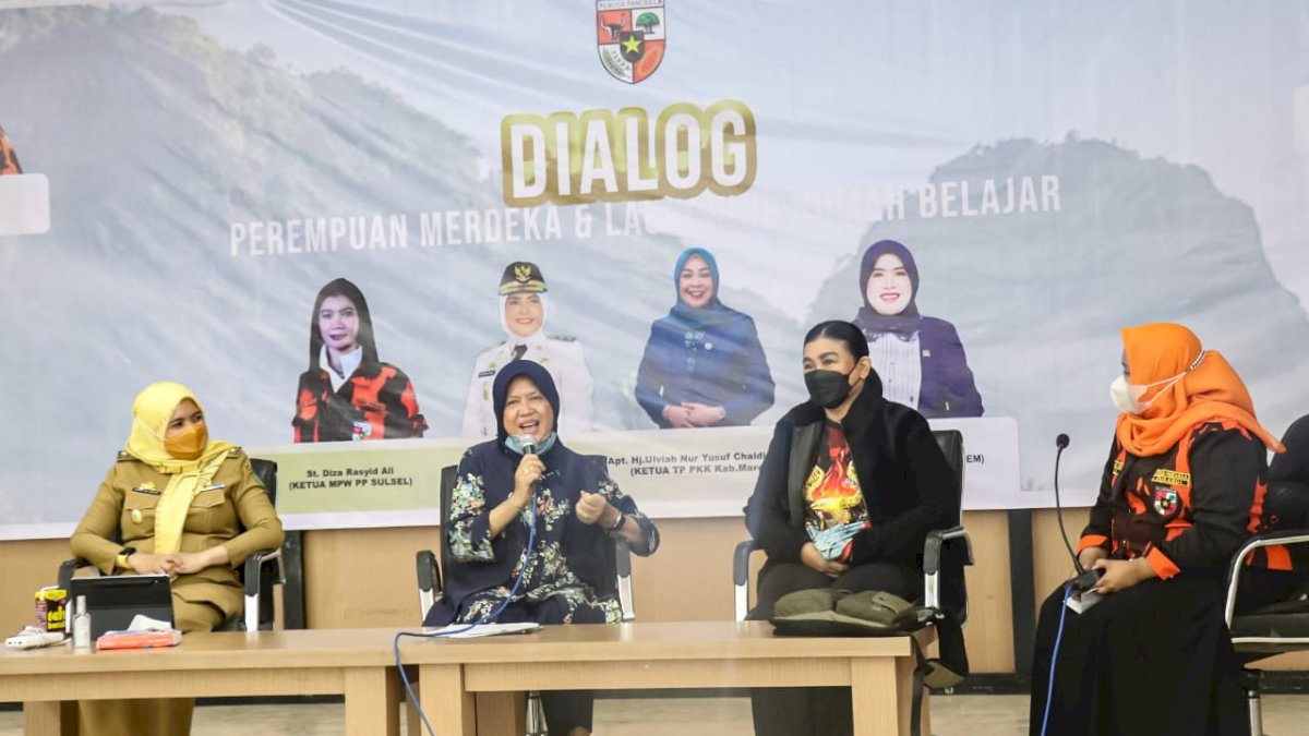 Srikandi PP Maros Hadirkan Tokoh Nasional Hasnah Syam Dalam Dialog Perempuan Merdeka