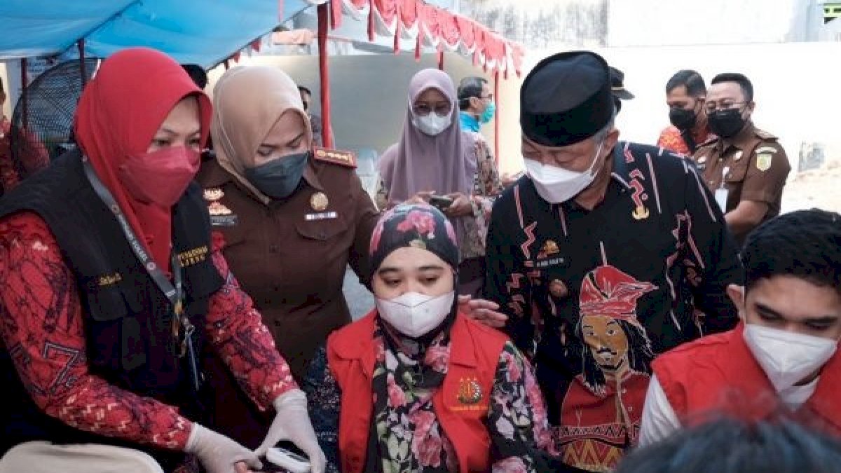 Wabup Gowa Tinjau Vaksinasi di Kejaksaan Negeri Gowa