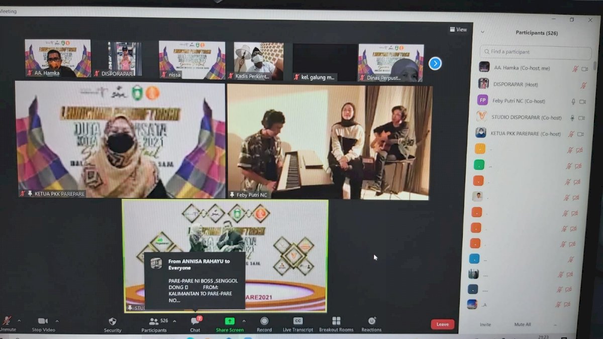 Zoom Launching Pendaftaran Dupar Parepare 2021 Banjir Pujian Dari Luar Daerah