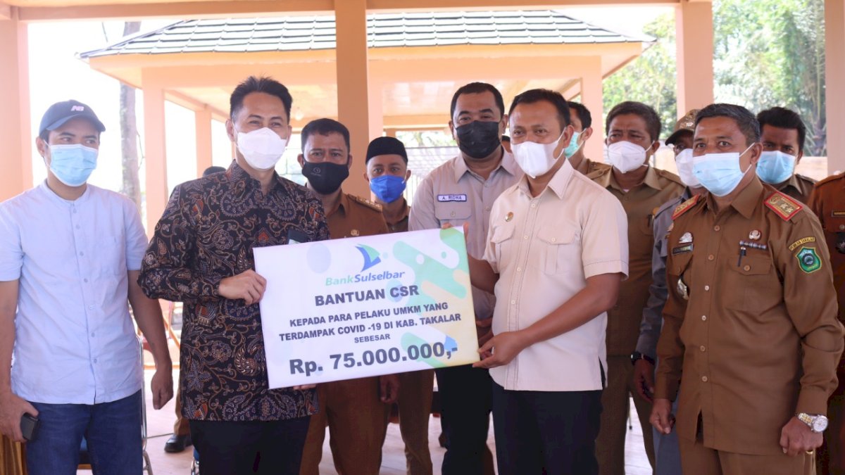 Terima Bantuan CSR Rp 75 Juta dari Bank Sulselbar, Bupati Takalar: Ini Kepedulian Bagi Pelaku UMKM