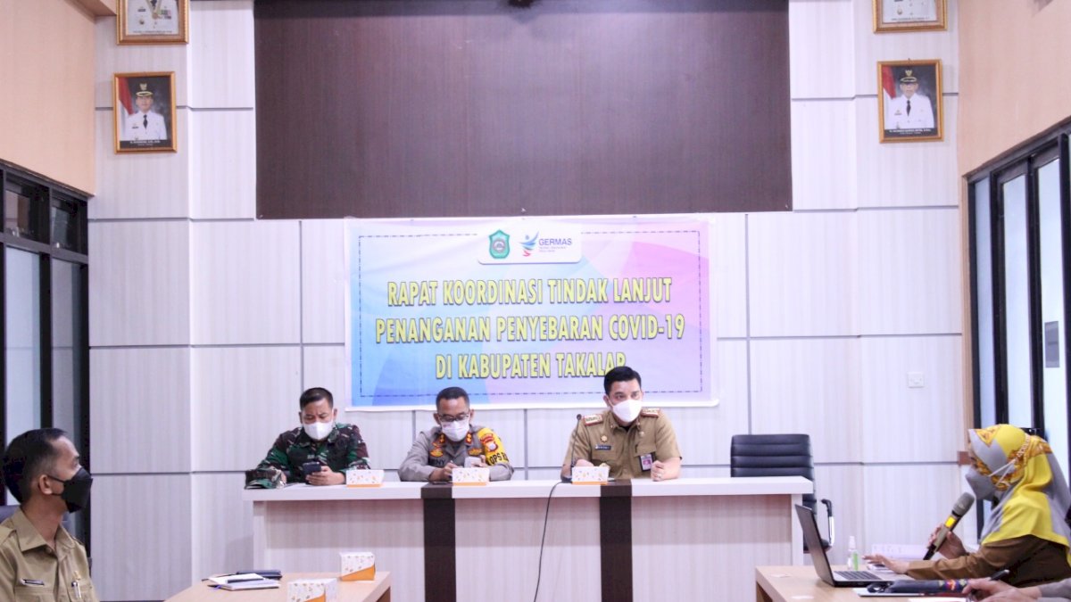 Plh Sekda Takalar Pimpin Rapat Koordinasi Tindak Lanjut Penanganan Penyebaran covid-19 di Takalar