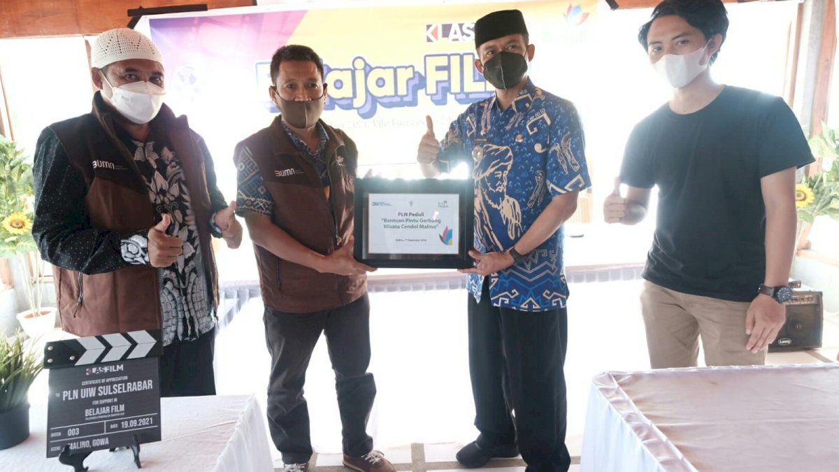 PLN Gelar Pelatihan Videografi dan Beri Bantuan Gapura Wisata Cendol Malino