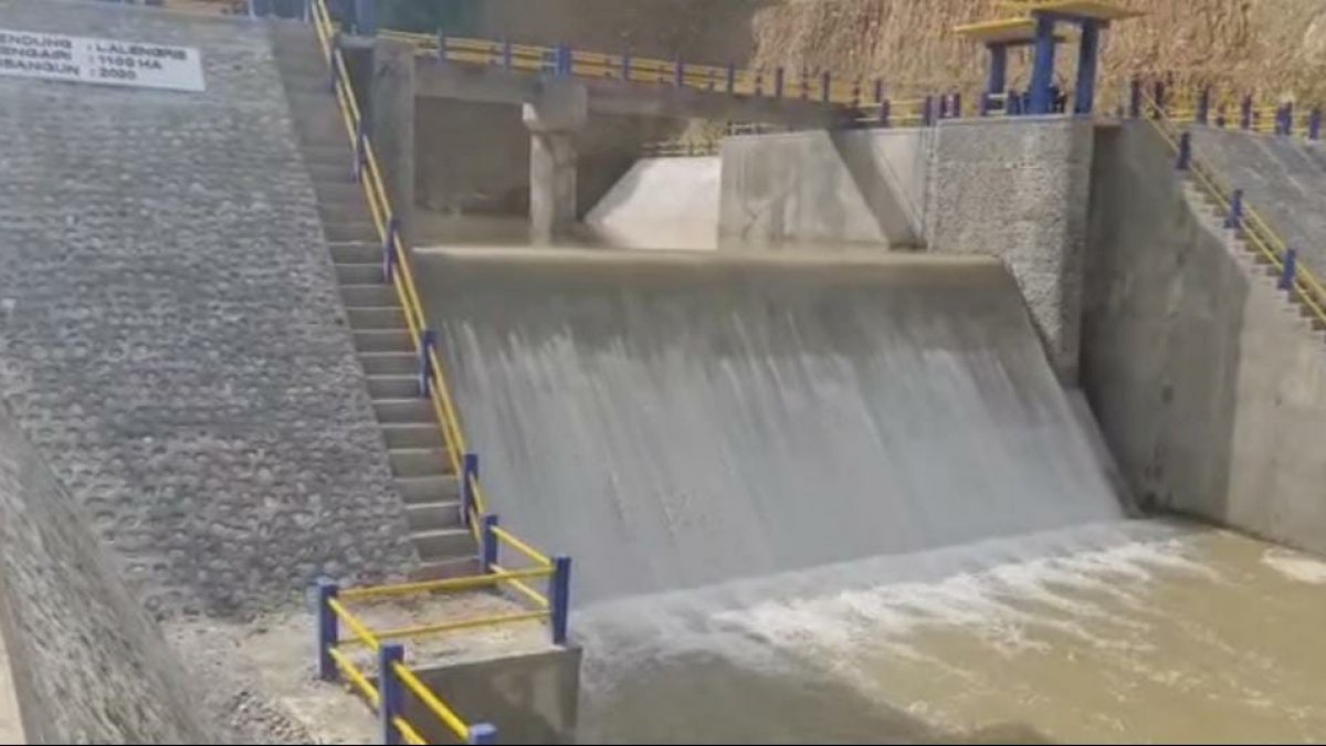 Tahap Dua On Progres 85%, Bendung Lalengrie di Bone Aliri 700 Hektar