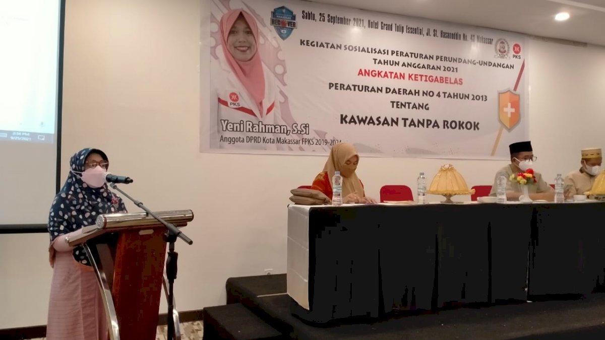Legislator PKS Makassar Yeni Rahman Minta Perda Rokok Dilaksanakan Secara Baik