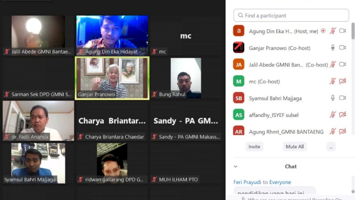 Hadiri Webinar Kebangsaan, Ganjar Pranowo – Fadli Ananda Bahas Peran Pemerintah dan Pemuda di Era Pandemi