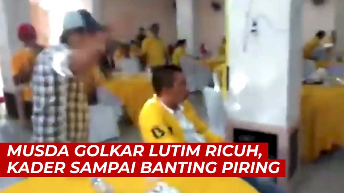 VIDEO: Musda Golkar Lutim Ricuh, Kader Sampai Banting Piring