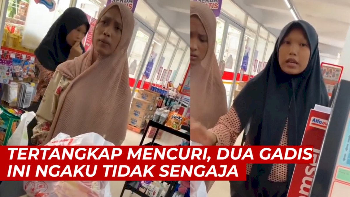 VIDEO: Dua Gadis Tertangkap Basah Mencuri di Minimarket, Ngaku Tidak Sengaja