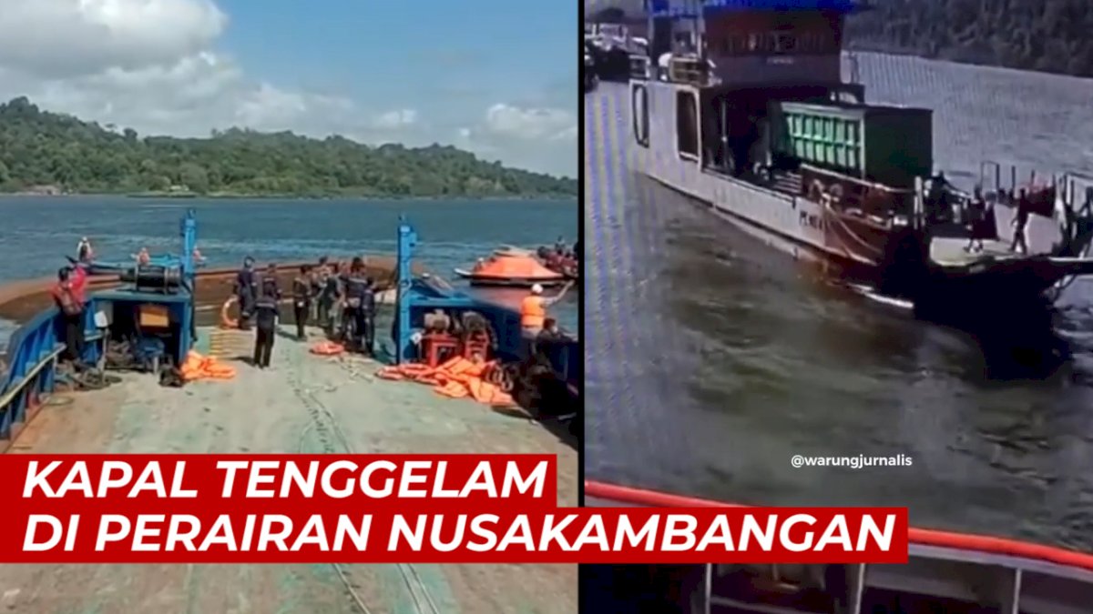 VIDEO: Detik-detik Kapal Milik Kementerian Hukum dan Ham Tenggelam di Perairan Nusakambangan
