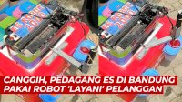 VIDEO: Canggih, Pedagang Es Keliling di Bandung Pakai Robot ‘Layani’ Pembeli