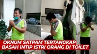 VIDEO: Viral, Oknum Satpam Tertangkap Basah Intip Istri Orang di Toilet