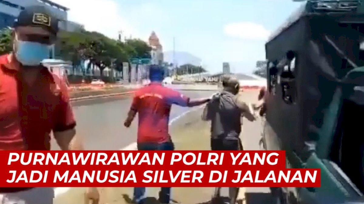 VIDEO: Purnawirawan Polri Terpaksa Jadi Manusia Silver Akibat Himpitan Ekonomi