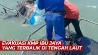 VIDEO: Detik-detik Evakuasi KMP Ibu Jaya yang Terbalik di Tengah Laut