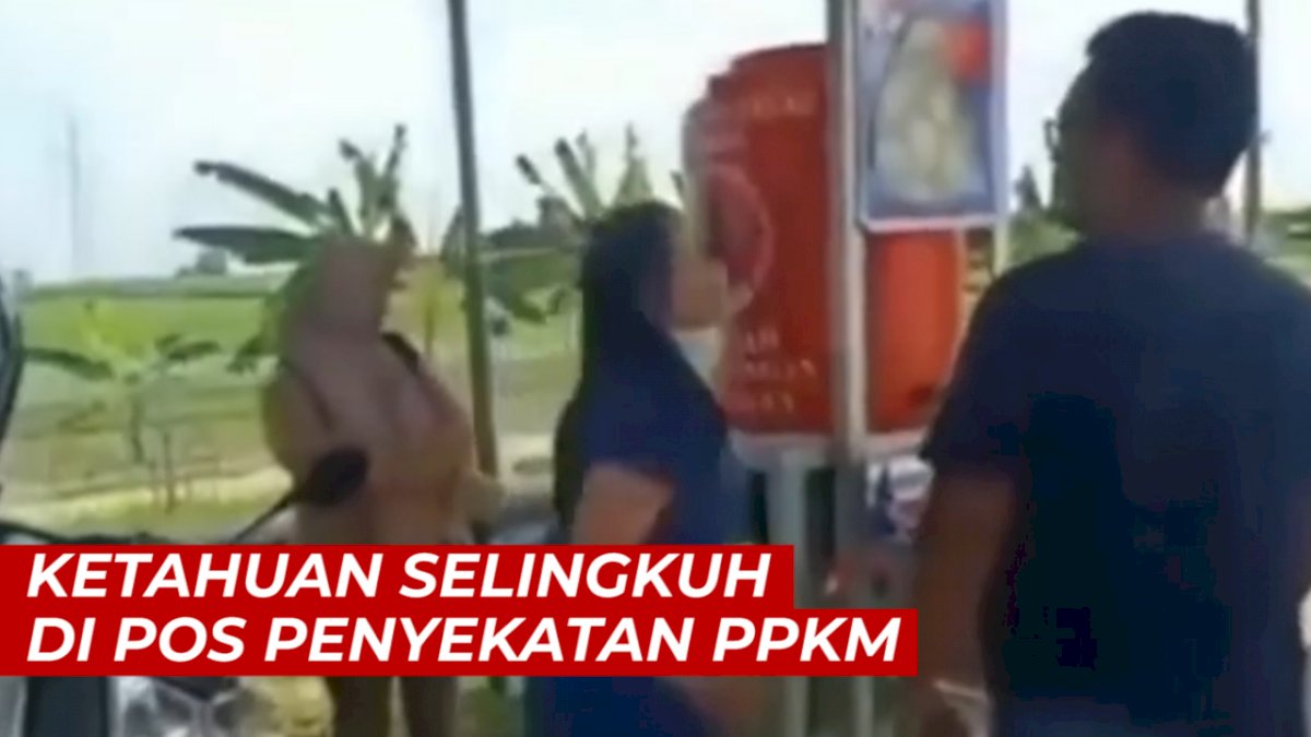 VIDEO: Heboh, Istri Sah Pergoki Suami Selingkuh di Pos Penyekatan