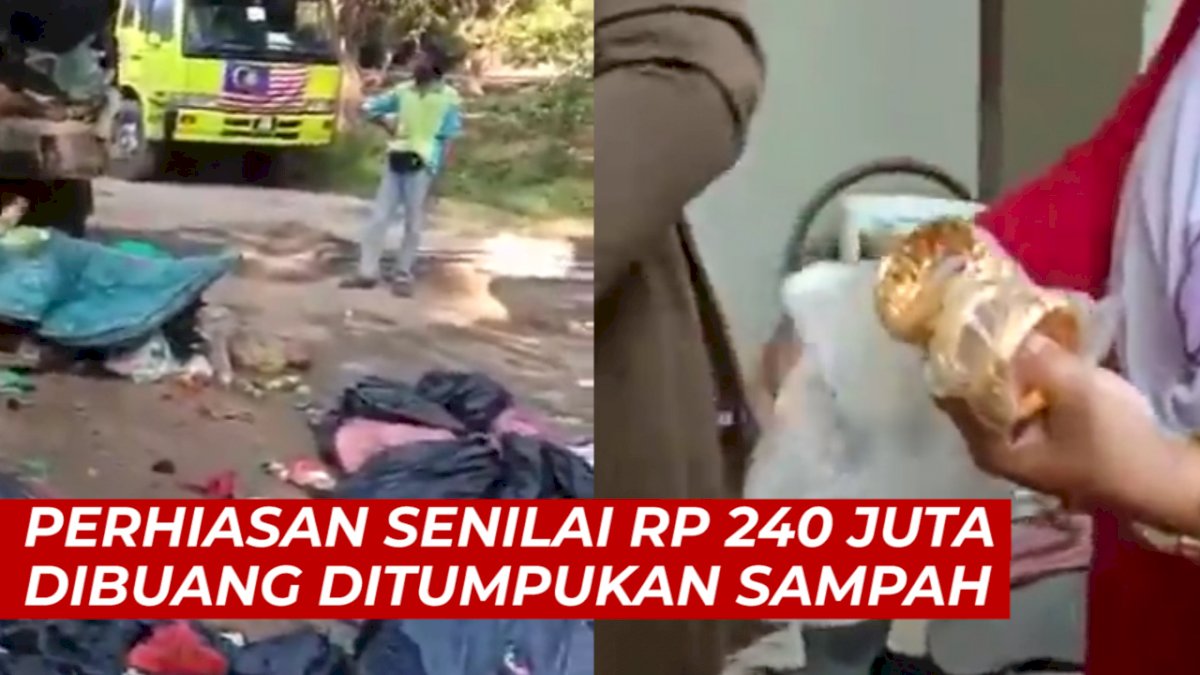VIDEO: Bongkar Tumpukan Sampah Lantaran Tak Sengaja Buang Perhiasan Senilai Rp 240 Juta