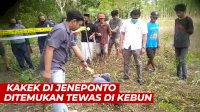 VIDEO: Seorang Kakek di Jeneponto Ditemukan Tewas di Kebun
