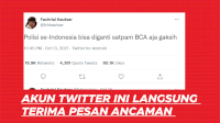 VIDEO: Minta Polisi Diganti dengan Satpam BCA, Akun Twitter Ini Terima Banyak Ancaman
