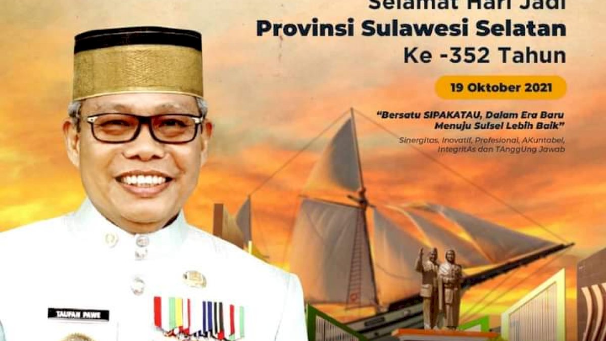 Hari Jadi ke-352 Sulsel, Walikota Taufan Pawe : Mari Kita Sipakatau