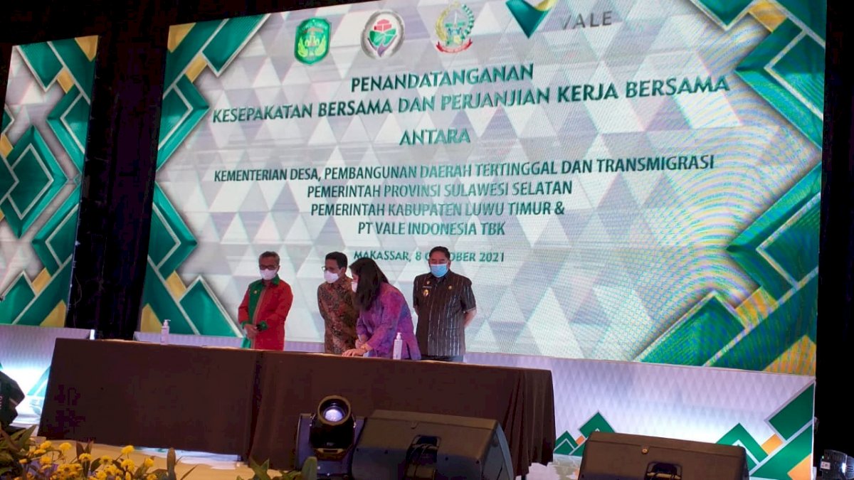 Dukung Pengembangan Potensi Unggulan Pedesaan, PT Vale Teken MoU Bersama Kementerian Desa &amp; PDTT