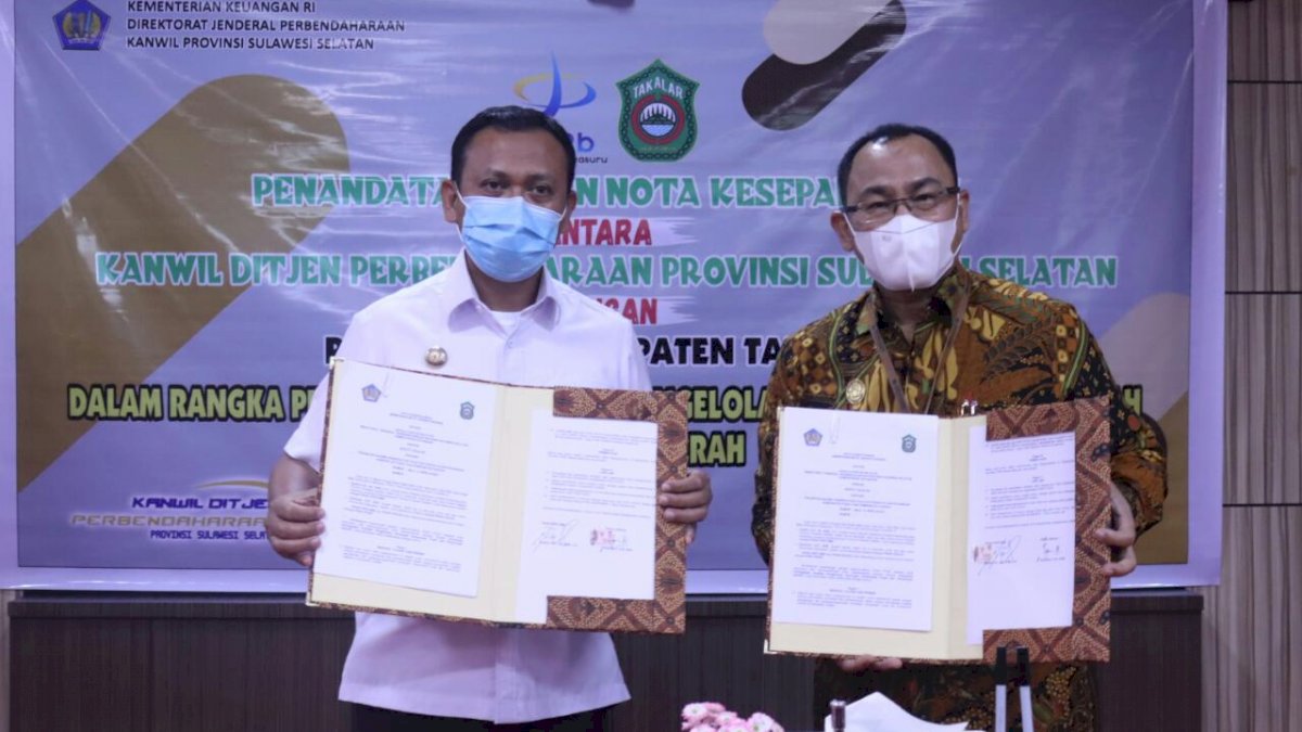 Tingkatkan Kualitas Pengelolaan Keuangan, Pemkab Takalar – Ditjen DJPb Teken MoU 