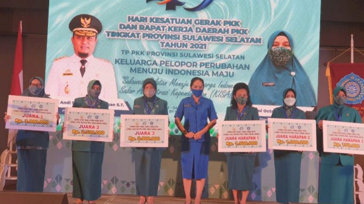 Peringatan HKG PKK, TP PKK Takalar Juara Satu Lomba Video PAAR